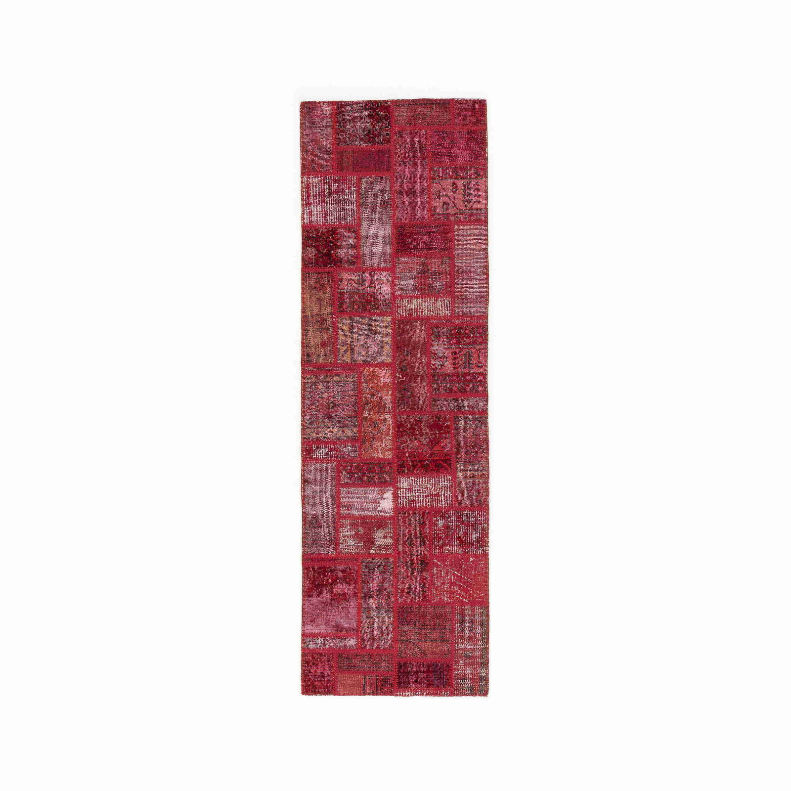 Authentic Handmade Patchwork Carpet Wool on Wool 30.7 x 98.4 (1 of 8)
