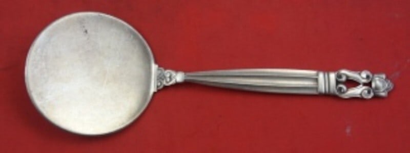 Georg Jensen Acorn Sterling Silver Cucumber Server 5.75" Serving Piece (1 of 2)