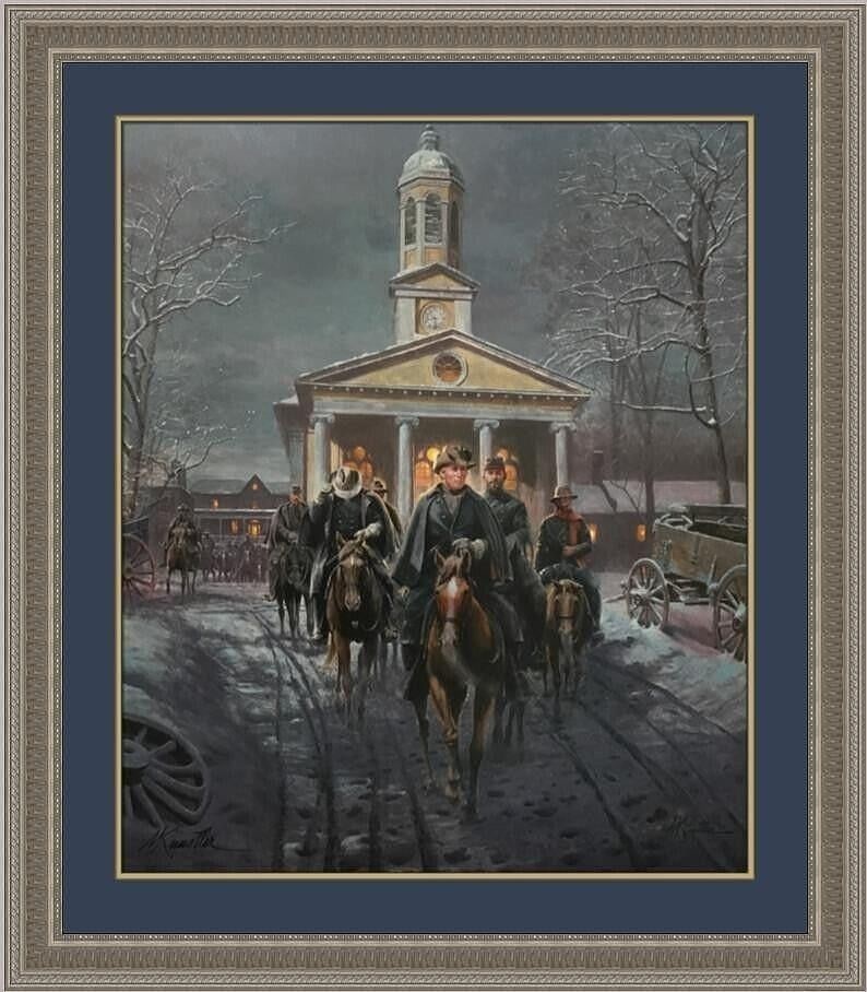 Gray Ghost Mort Kunstler limited edition framed Civil War print COA: Gray Ghost Mort Kunstler limited edition framed Civil War print COA This is a limited edition, hand-signed print titled "The Gray Ghost" by Mort Kunstler. The artwork depicts the Civil War figure John