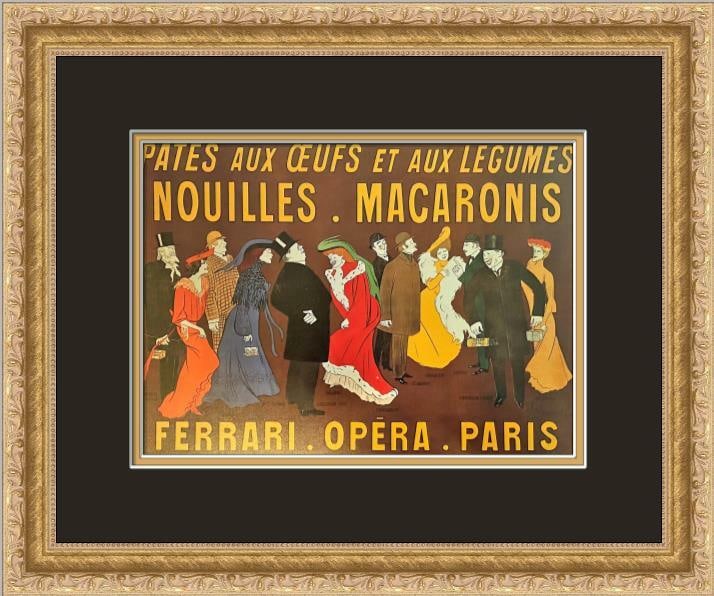 Leonetto Cappiello Ferrari Nouilles Art Deco Print Custom Framed (1 of 2)