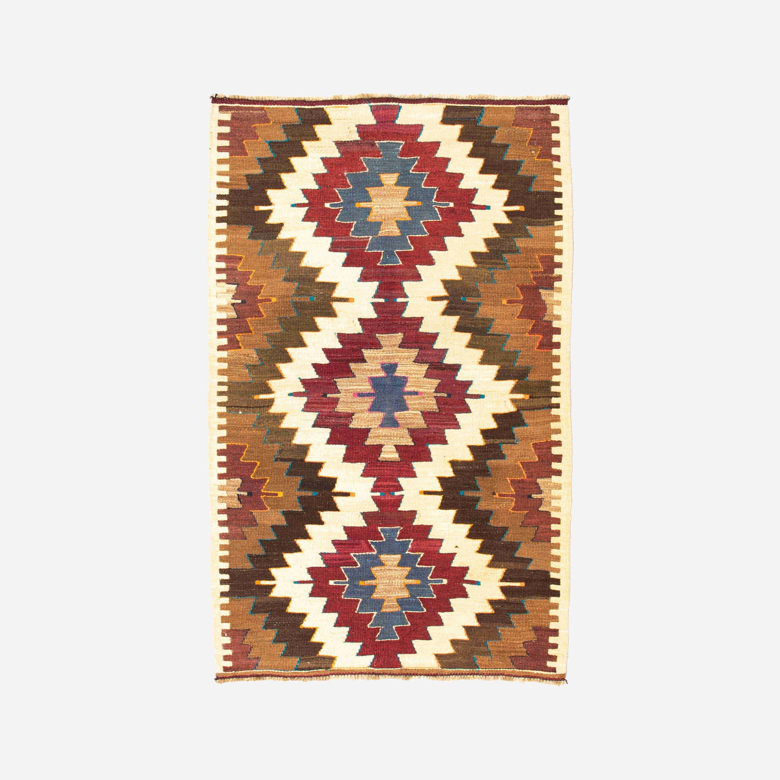 Authentic Handmade Anadol Wool Kilim Rug 36.2 x 57.1 Inches: Authentic Handmade Anadol Wool Kilim Rug 36.2 x 57.1 Inches Discover the beauty of this Authentic Handmade Anadol Kilim, crafted with care and precision. Made from high-quality wool on wool, this exqu