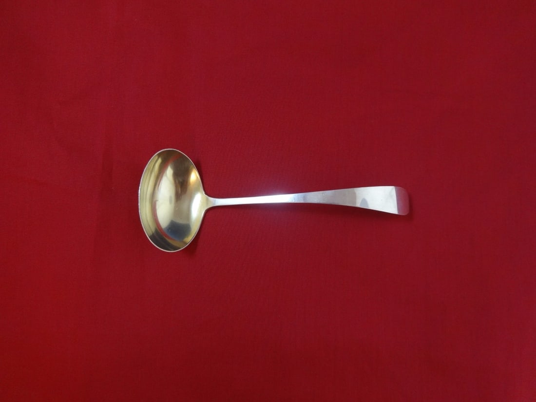 Gorham Plain Sterling Silver Gravy Ladle Gold Wash 6 3/4 Inch (1 of 1)