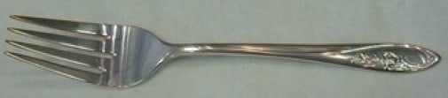 Towle Sterling Silver Sculptured Rose Salad Fork 6.5": Towle Sterling Silver Sculptured Rose Salad Fork 6.5" This elegant salad fork features the Sculptured Rose pattern by Towle, crafted from high-quality sterling silver. Measuring 6 1/2 inches in length