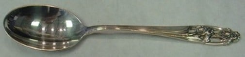 International Sterling Silver Soup Spoon Silver Iris Pattern 6 3/4": International Sterling Silver Soup Spoon Silver Iris Pattern 6 3/4" This exquisite Silver Iris place soup spoon by International is crafted from high-quality sterling silver, showcasing the elegant an
