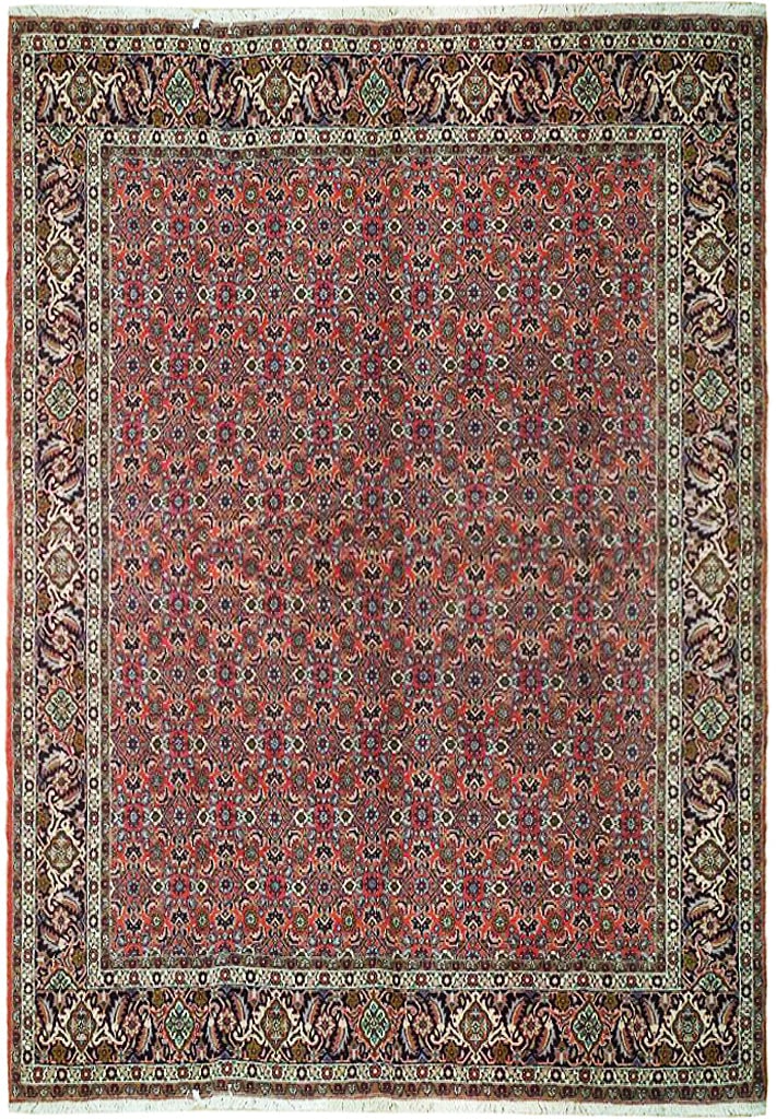 6'6" x 8' High-End Persian Bijar Rug Handmade Wool Iran: 6'6" x 8' High-End Persian Bijar Rug Handmade Wool Iran Free continental US Shipping Elevate your living space with the timeless elegance of this high-end Persian Bijar rug, meticulously handcrafted b