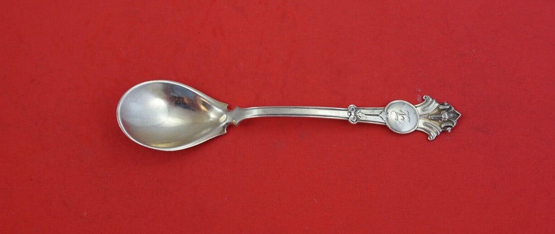Wendt Rams Head Sterling Silver Ice Cream Spoon 6" Original (1 of 2)