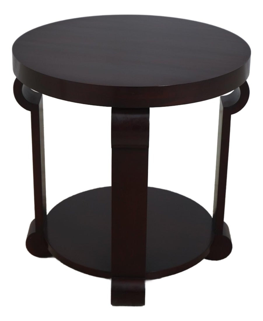 Kindel Dorothy Draper 5th Avenue Mahogany Lamp Table 28" Brown: Kindel Dorothy Draper 5th Avenue Mahogany Lamp Table 28" Brown This exquisite Kindel Dorothy Draper 5th Avenue Lamp Table is a stunning addition to any decor. Crafted from high-quality mahogany, this 