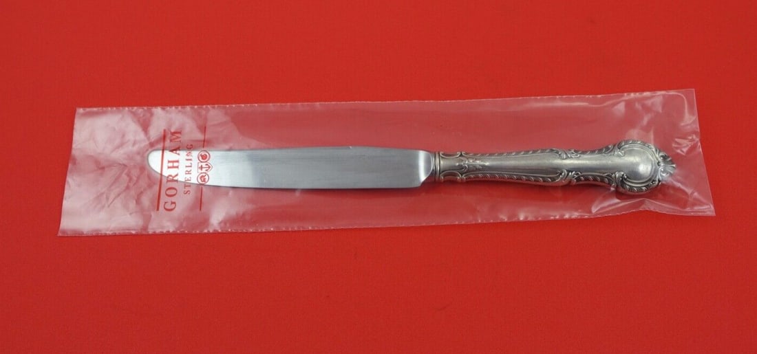 Gorham English Gadroon Sterling Silver Knife 8 7/8 inches: Gorham English Gadroon Sterling Silver Knife 8 7/8 inches This exquisite English Gadroon knife by Gorham is crafted from high-quality sterling silver and measures 8 7/8 inches in length. Designed in t