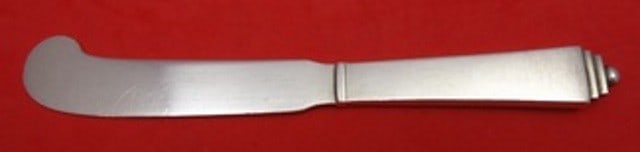 Georg Jensen Pyramid Sterling Silver Butter Spreader 5 5/8" Knife: Georg Jensen Pyramid Sterling Silver Butter Spreader 5 5/8" Knife Enhance your dining experience with this elegant butter spreader from Georg Jensen's Pyramid pattern. Crafted from high-quality sterli