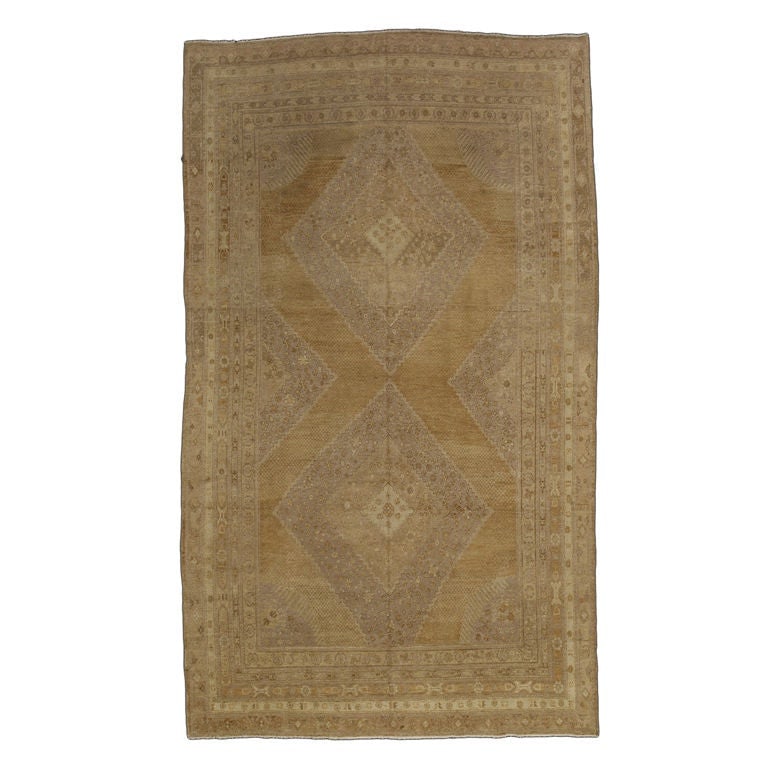 19th Century Gold Geometric Khotan Tribal Rug 102 x 180 in: 19th Century Gold Geometric Khotan Tribal Rug 102 x 180 in Discover the exquisite beauty of this 19th-century antique Khotan gallery rug, featuring a stunning geometric design in gold, silver, and cam