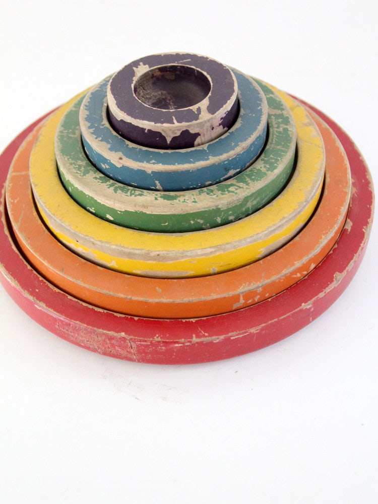 Vintage Wood Stacking Toy Blocks (1 of 6)