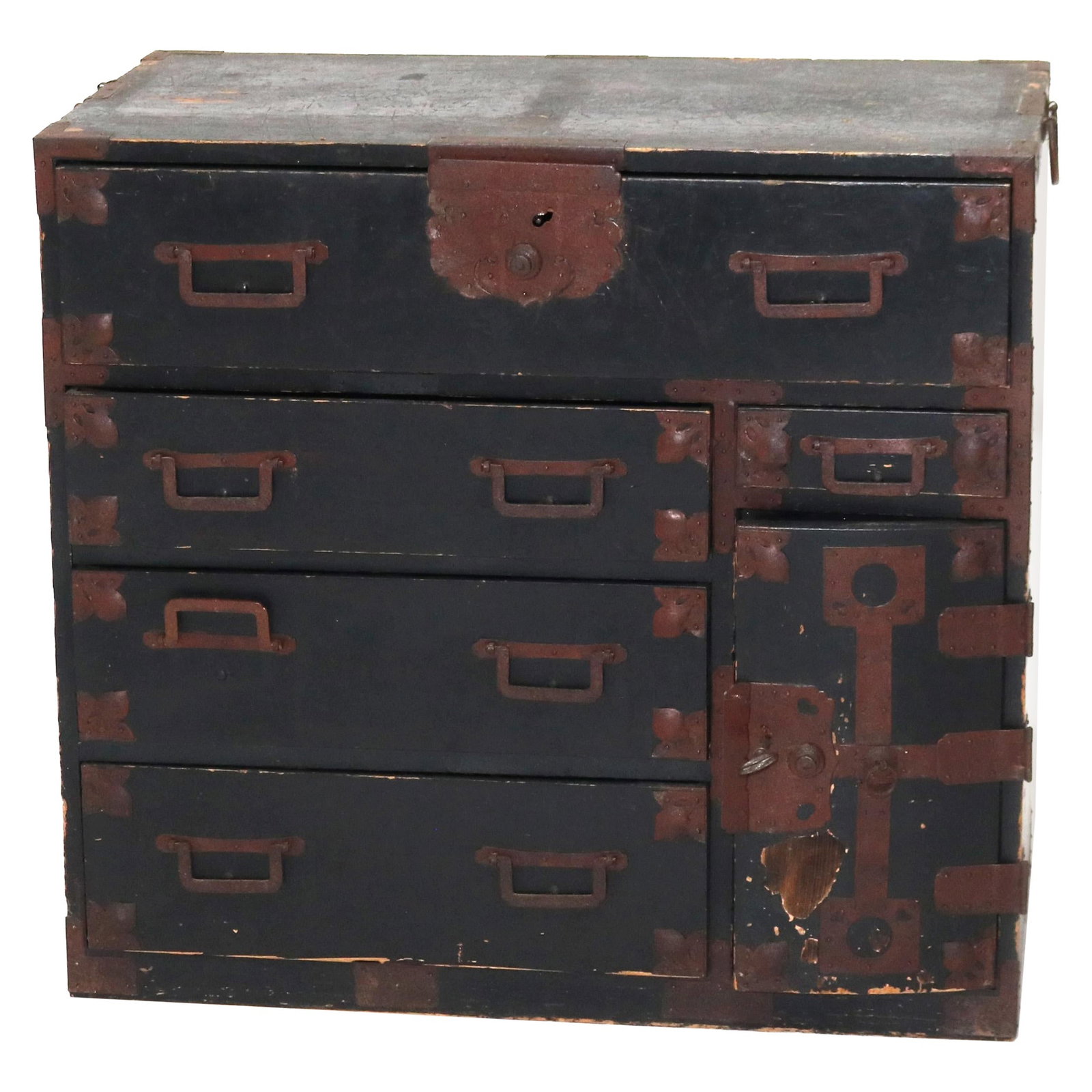 18th Century Chinese bronze hardware tea cabinet (1 of 8)