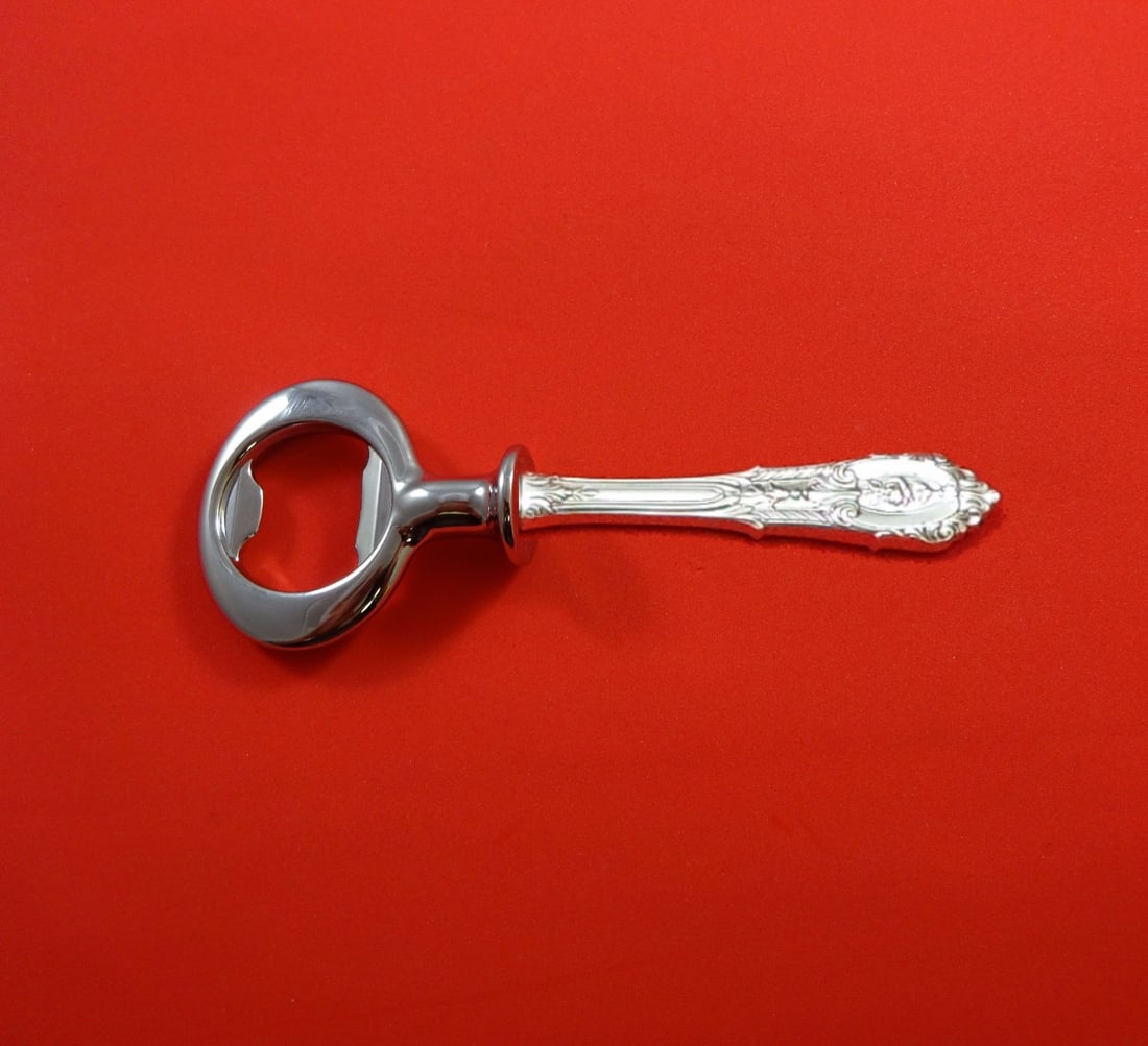 Wallace Rose Point Sterling Silver Hollow Handle Bottle Opener 6" (1 of 2)