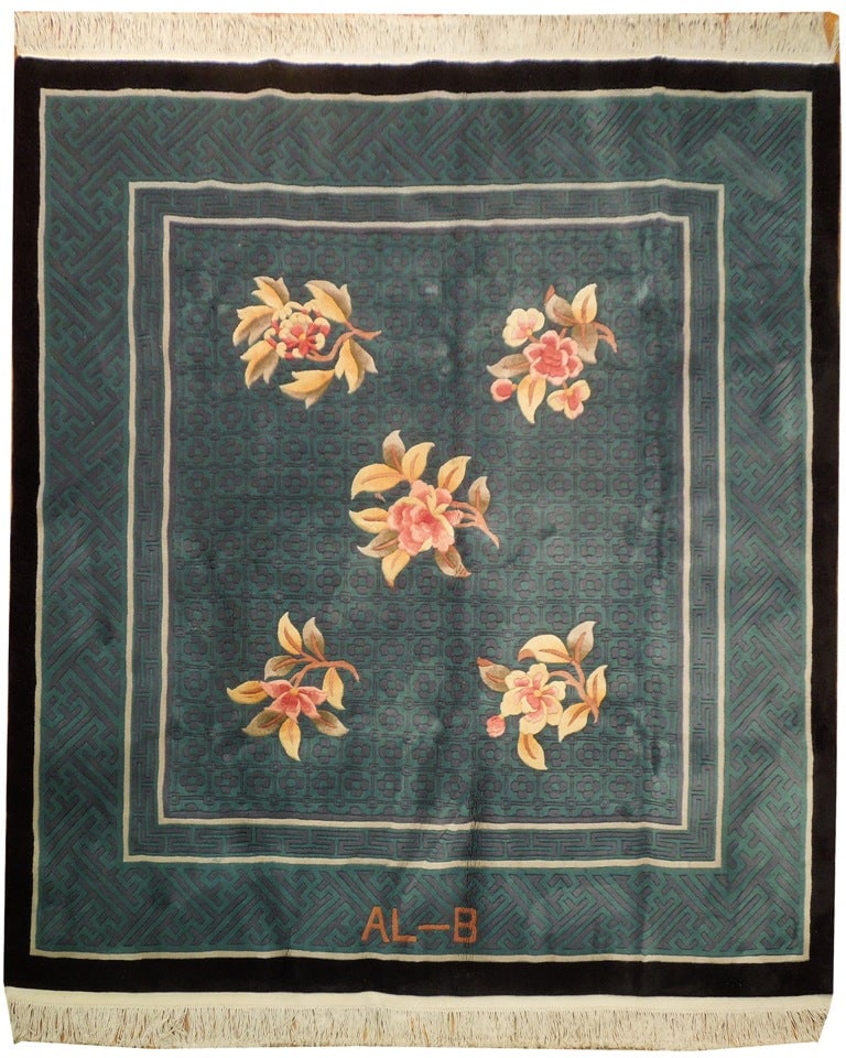 Handmade Square Rug 7'10 x 8'8 China AL-B Signature: Handmade Square Rug 7'10 x 8'8 China AL-B Signature Free continental US Shipping Enhance your living space with this beautifully handcrafted square rug, meticulously made in China using high-quality m