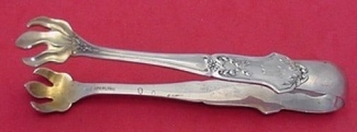 International Sterling Silver La Rochelle 5 inch Gold Washed Sugar Tong (1 of 1)