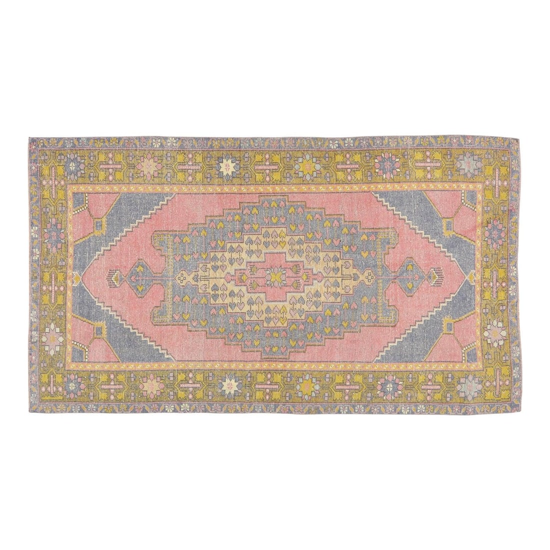 4'7 x 8'3 Wool Rug Hand Knotted Turkish Anatolian Vintage: 4'7 x 8'3 Wool Rug Hand Knotted Turkish Anatolian Vintage This vintage Turkish Anatolian hand-knotted rug showcases traditional craftsmanship with its wool construction and intricate design. Its maroo