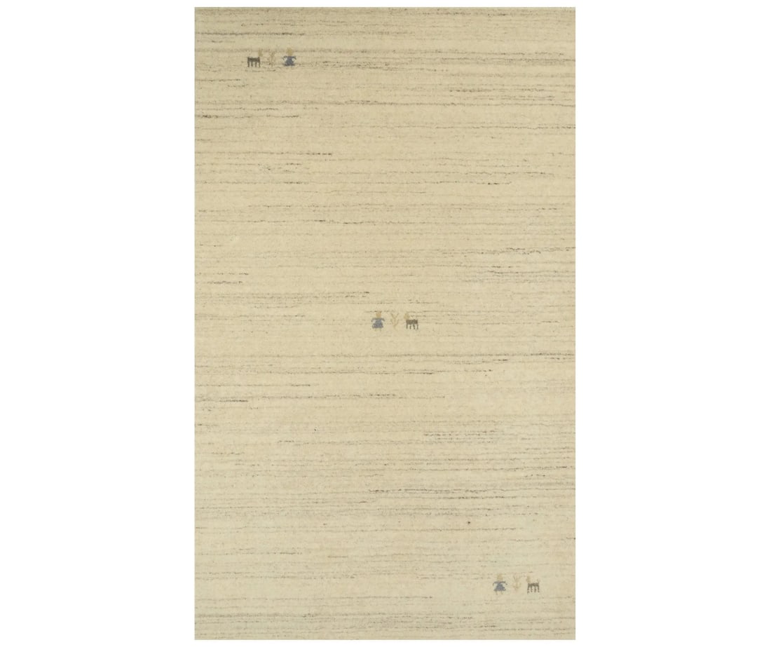 Pictorial Tribal Cream Wool Area Rug 3'1 x 5'0 Handmade Modern Design: Pictorial Tribal Cream Wool Area Rug 3'1 x 5'0 Handmade Modern Design Enhance your space with this charming Pictorial Tribal Cream Modern Rug, perfect for entryways, bathrooms, or kids' rooms. Measuri