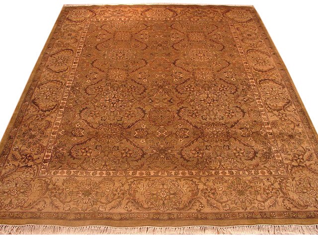 Jaipur Hand Knotted Wool Rug 8 x 10.3 Brown Rust Contemporary Design: Jaipur Hand Knotted Wool Rug 8 x 10.3 Brown Rust Contemporary Design Free continental US Shipping This hand-knotted Jaipur rug, measuring 8 x 10.3 feet, showcases a rich blend of brown and rust tones 