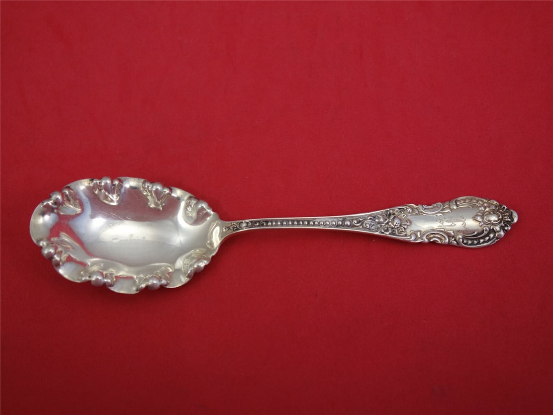 Knowles Mauser Apollo Sterling Silver Ruffled Sugar Spoon 6 Inch (1 of 2)