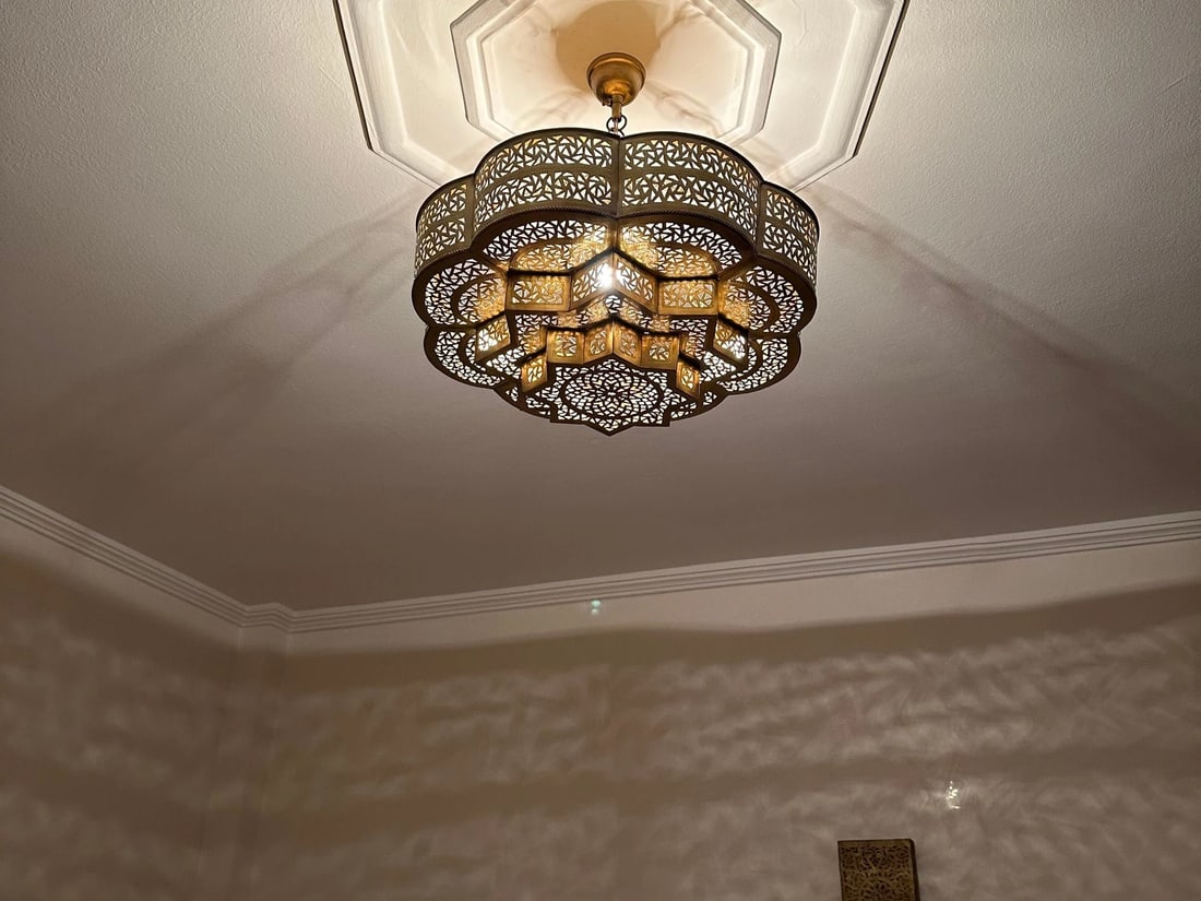 Handcrafted Moroccan Brass Ceiling Light Chandelier (1 of 11)