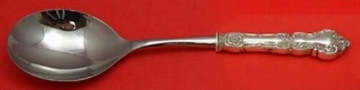 Wallace Meadow Rose Sterling Silver Casserole Spoon 11 1/4" Custom Made: Wallace Meadow Rose Sterling Silver Casserole Spoon 11 1/4" Custom Made Introducing the Meadow Rose Casserole Spoon by Wallace, a stunning piece crafted from high-quality sterling silver. This custom-
