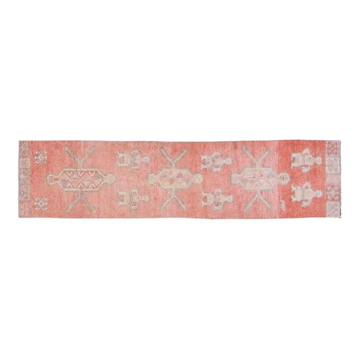 Turkish Kurdish Kilim Wool Flatweave Runner Rug 2'3" x 9'7" Tangerine: Turkish Kurdish Kilim Wool Flatweave Runner Rug 2'3" x 9'7" Tangerine This vintage Turkish tribal Kurdish flatweave kilim wool rug is hand-knotted using traditional techniques, offering a blend of tim