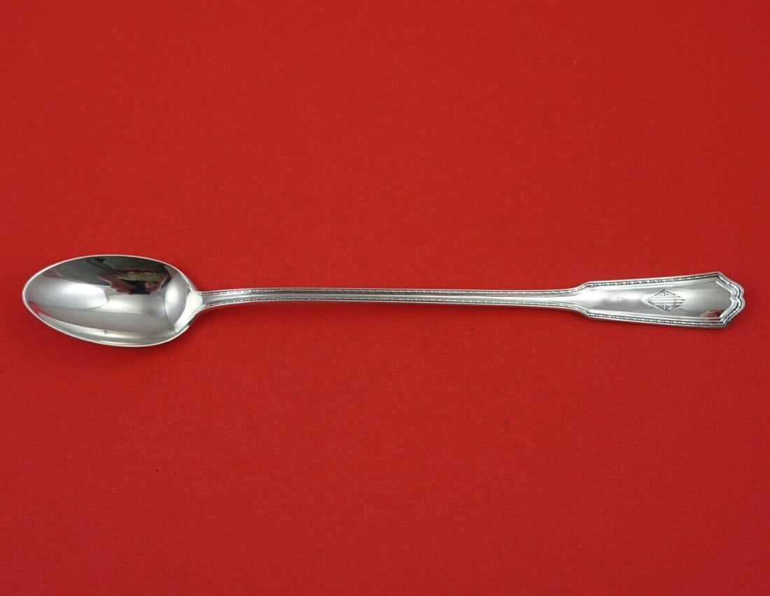 Gorham Roanoke Sterling Silver Iced Tea Spoon 8 Inch Monogrammed (1 of 3)