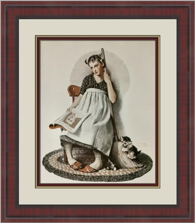 Norman Rockwell Cinderella Custom Framed Print 1979 Americana Art (1 of 2)