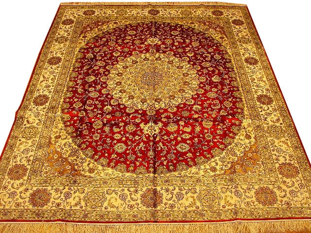 Luxury 8 x 10 Handwoven Silk Rug Zhenping Collection: Luxury 8 x 10 Handwoven Silk Rug Zhenping Collection Free continental US Shipping Discover the luxurious elegance of the 8 x 10 Fine Silk Rug from the Zhenping Collection. Handwoven from the finest si
