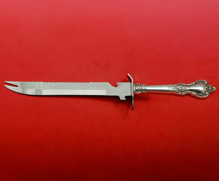 Lunt Delacourt Sterling Silver Ham Slice Knife 11 1/2" Custom Made: Lunt Delacourt Sterling Silver Ham Slice Knife 11 1/2" Custom Made Introducing the Delacourt ham slice knife by Lunt, a stunning piece crafted from sterling silver with a hollow handle and a stainless