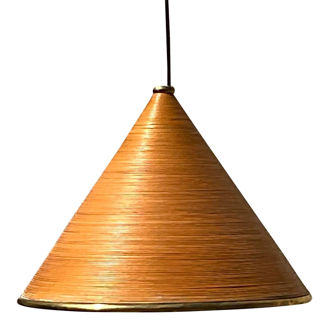 Vintage Boho Suzanne Kessler Reign Chandelier Rattan Metal Camel (1 of 8)
