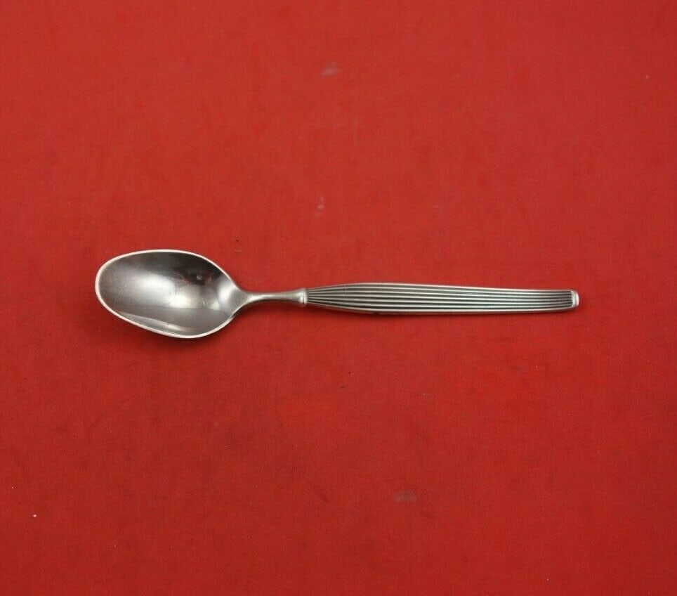 Frigast Savoy Sterling Silver Coffee Spoon 5 Inch Heirloom: Frigast Savoy Sterling Silver Coffee Spoon 5 Inch Heirloom This exquisite 5" coffee spoon features the elegant Savoy pattern by Frigast, crafted from high-quality sterling silver. The spoon is not mon