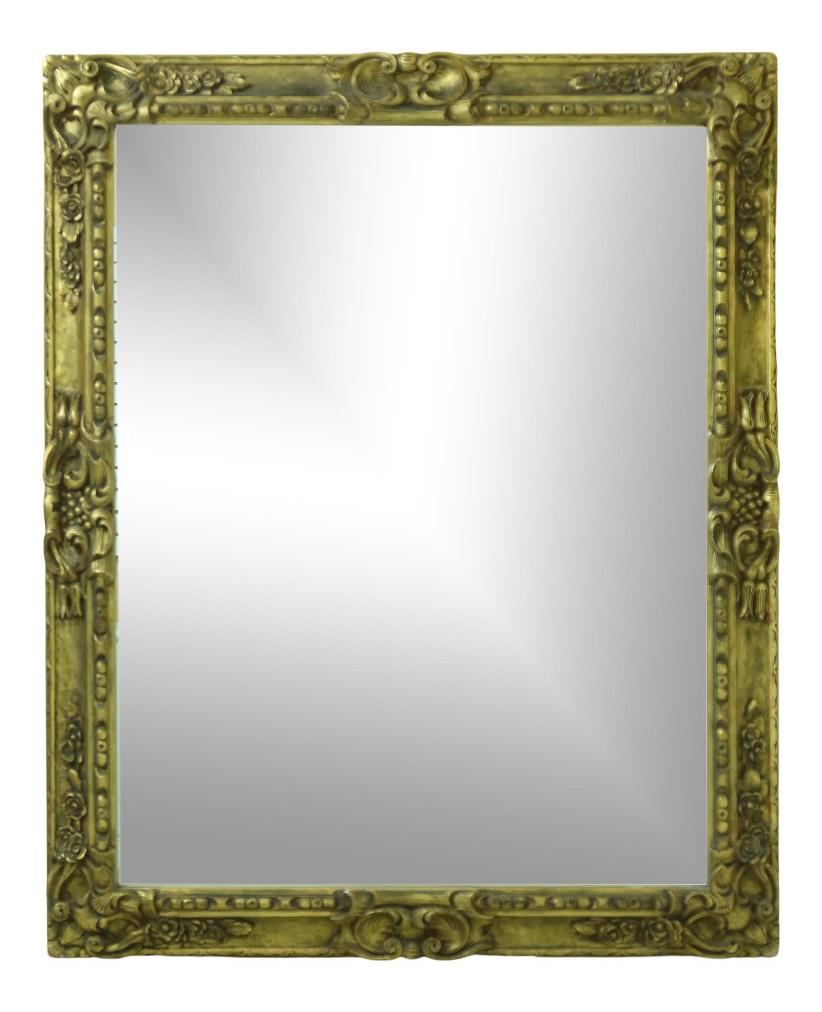 Antique Italian Gold Gilt Wood Carved Mirror 1880s Large Elegant Design (1 of 10)