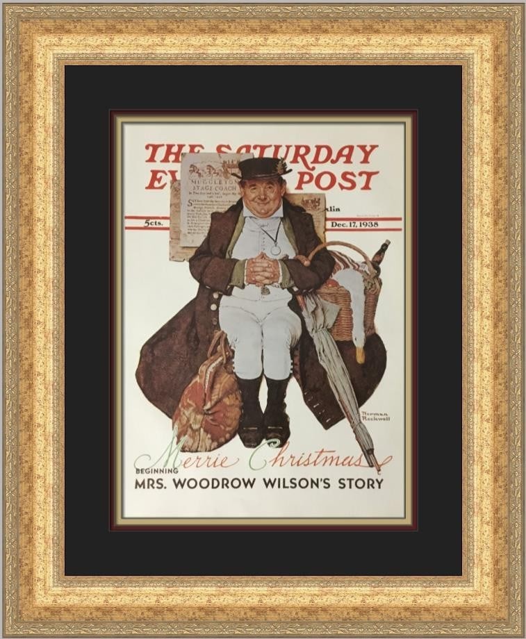 Norman Rockwell The Muggleton Stage Coach Custom Framed Print 1979 Americana Art (1 of 2)