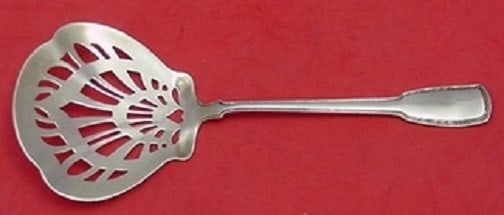 Blackinton York Sterling Silver Pierced Tomato Server 7 3/8: Blackinton York Sterling Silver Pierced Tomato Server 7 3/8 Sterling silver tomato server by Blackinton in the York pattern, also known as Edward Winslow. This pierced serving piece measures 7 3/8 inc