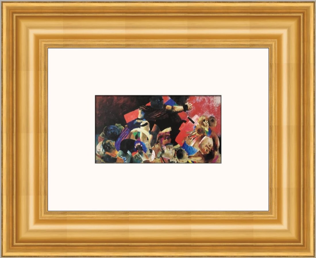 Fernando Botero Homage To Ramon Hoyas Custom Framed Print 17 x 20 Surrealism: Fernando Botero Homage To Ramon Hoyas Custom Framed Print 17 x 20 Surrealism This exquisite custom framed print titled 'Homage To Ramon Hoyas' by renowned artist Fernando Botero captures the essence o