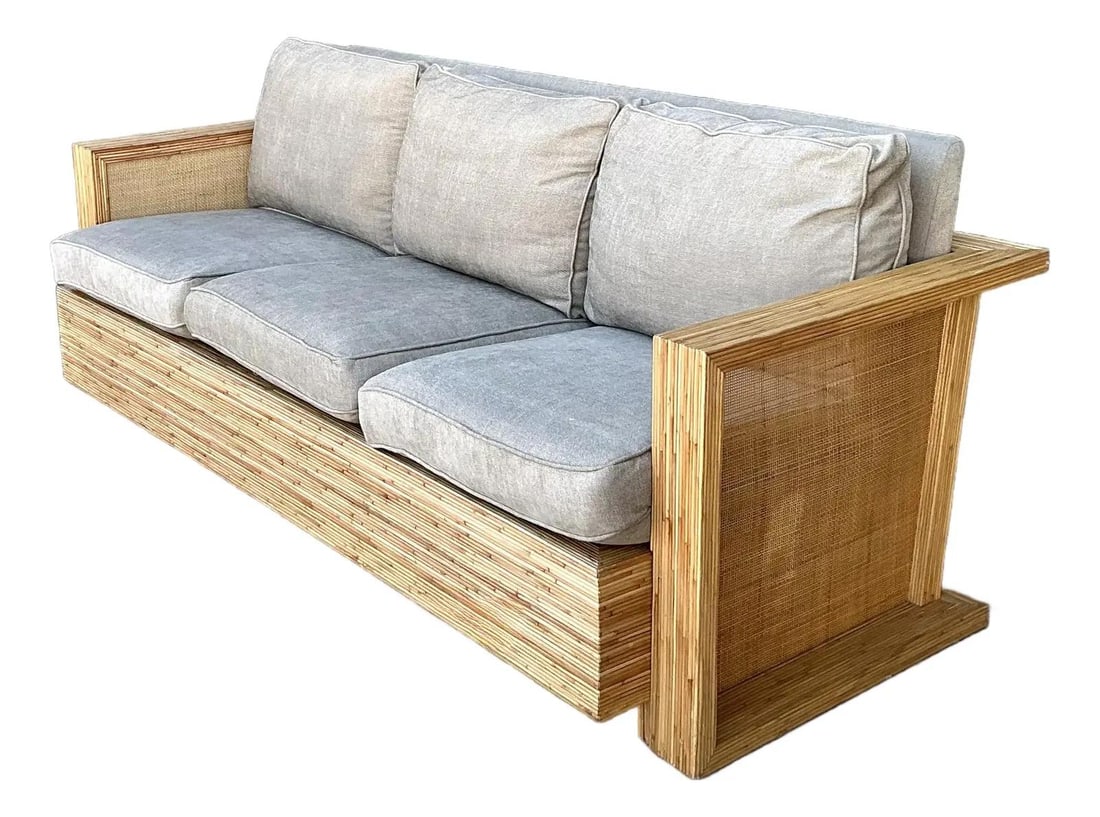 Lane Altavista Reed Cane Three Seat Sofa (1 of 10)