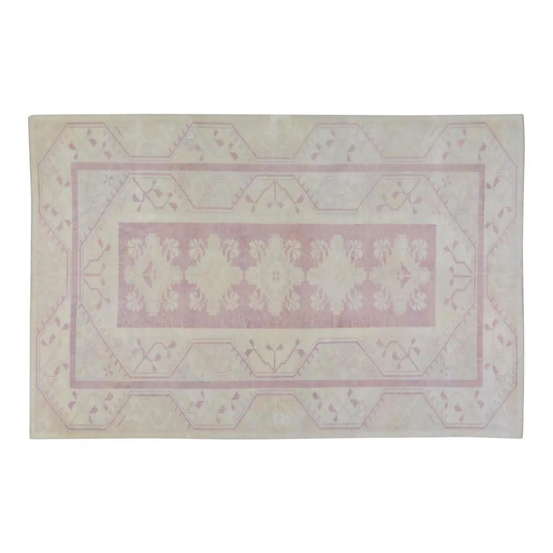 Turkish Anatolian Wool Area Rug Hand Knotted 6'x9'3" Tan: Turkish Anatolian Wool Area Rug Hand Knotted 6'x9'3" Tan This vintage Turkish Anatolian rug is hand-knotted from wool using traditional craftsmanship, blending classic artistry with a modern aesthetic