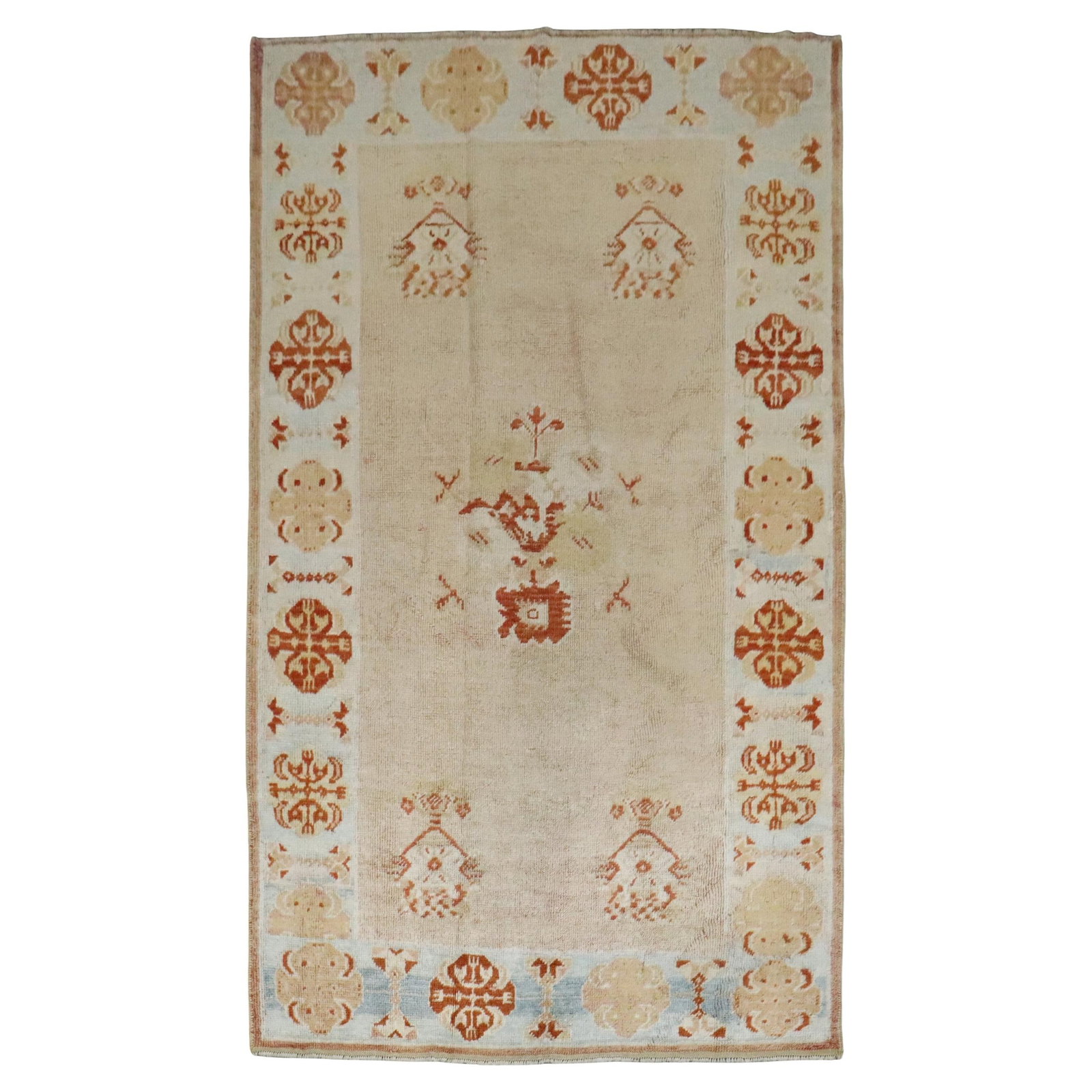 Early 20th Century Turkish Mudjur Wool Rug 3'4 x 5'7 Hand-Knotted (1 of 8)