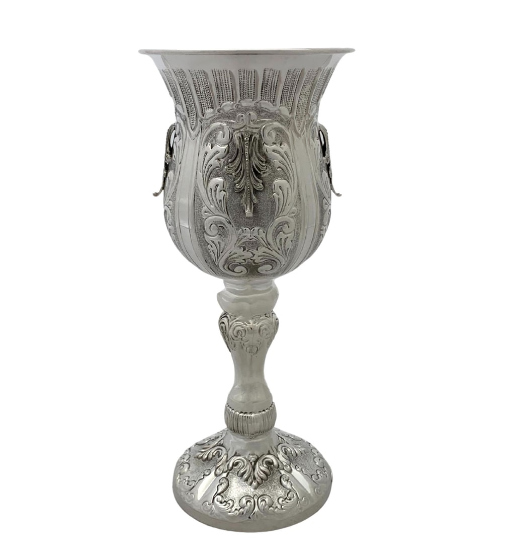 Turkish 925 Sterling Silver Eliyahu Passover Cup Leaf Applique (1 of 4)