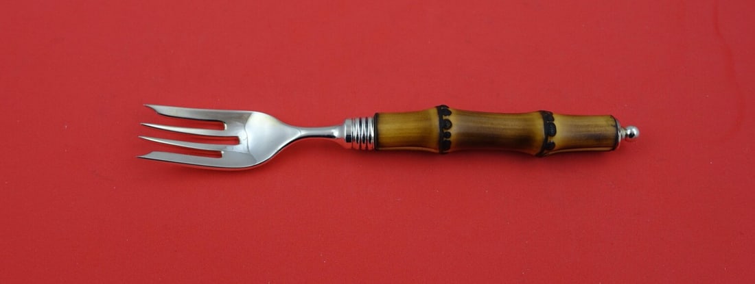 Buccellati Tahiti Sterling Silver Salad Fork Bamboo Handle Vintage (1 of 2)