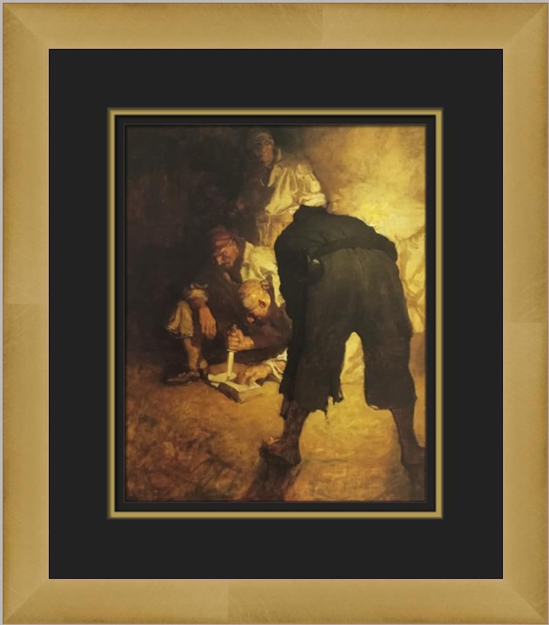N C Wyeth The Black Spot Custom Framed Print Portrait Art (1 of 2)