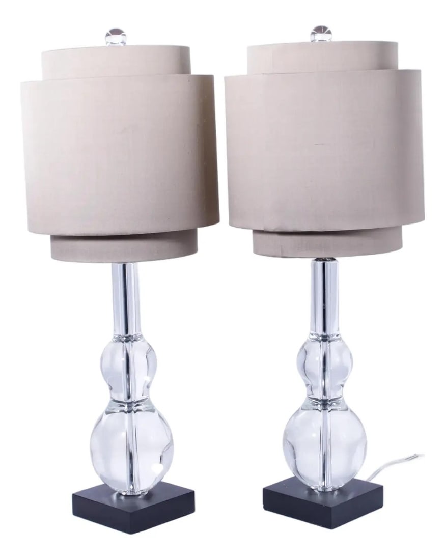 John Richard crystal sphere lamps pair (1 of 10)