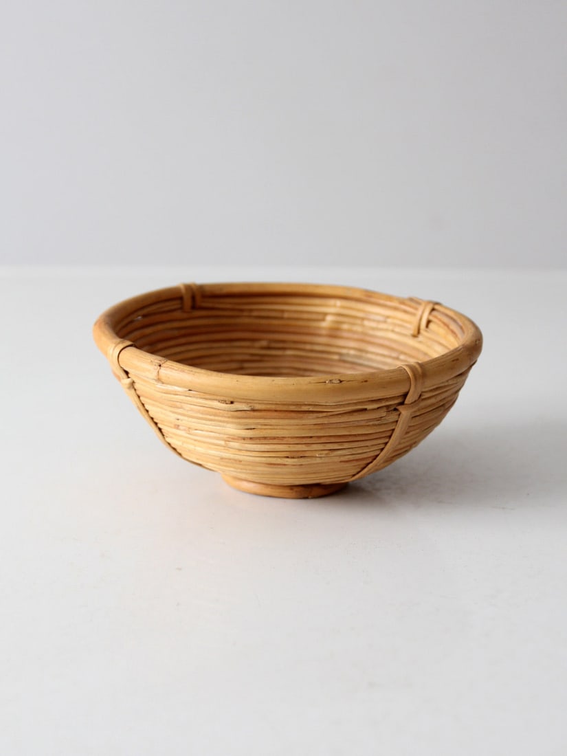 Gabriella Crespi Inspired Vintage Coiled Rattan Bowl (1 of 10)