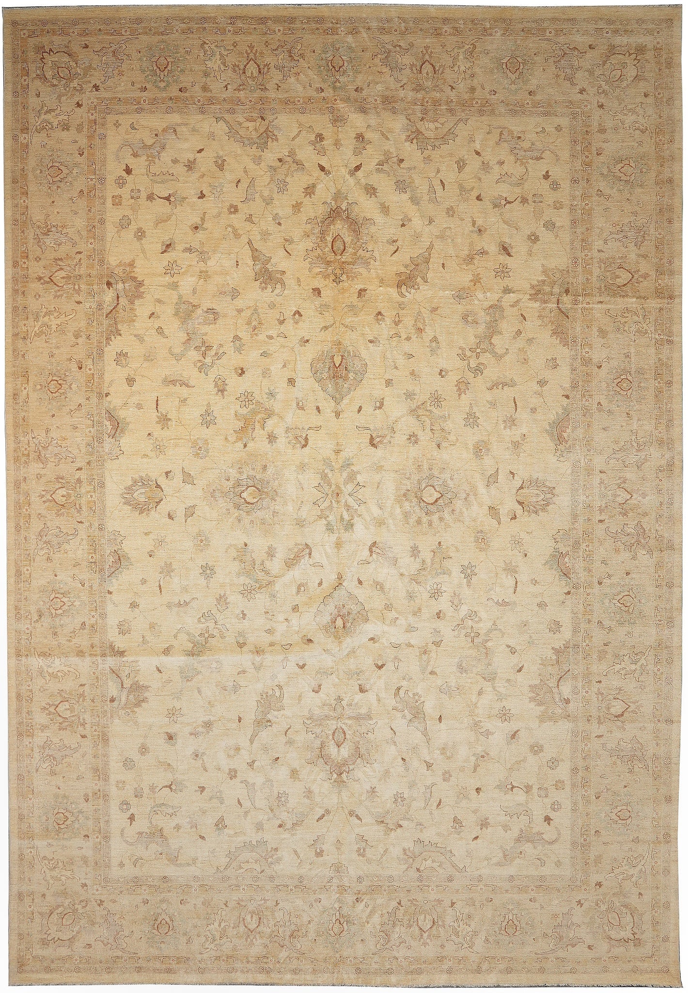 9.9 x 13.4 Chobi Peshawar Hand Knotted Wool Rug Warm Colors: 9.9 x 13.4 Chobi Peshawar Hand Knotted Wool Rug Warm Colors Free continental US Shipping This handmade Chobi Peshawar rug features a classic floral design with medallions and detailed borders in warm,
