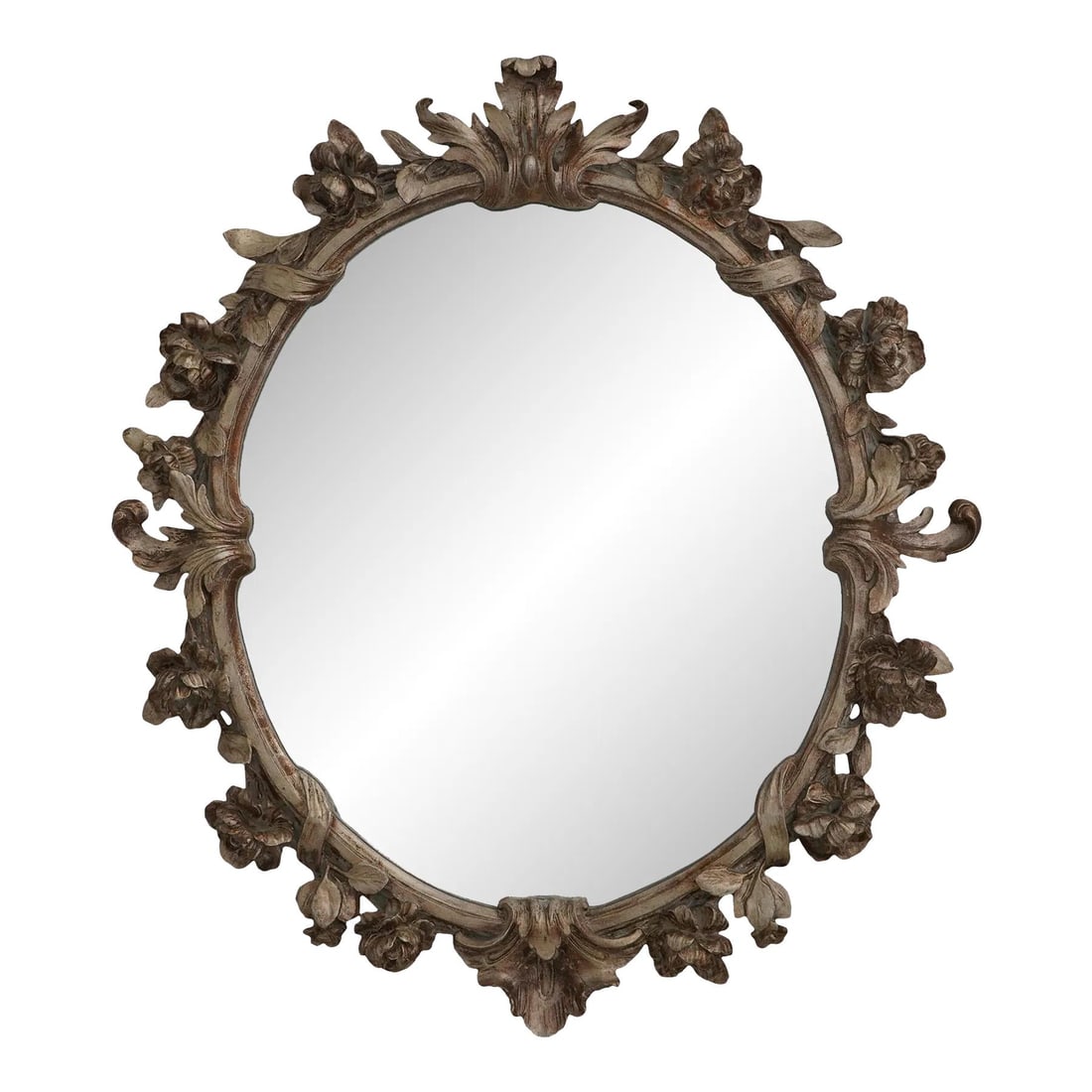 Carvers Guild Model 7530 Ornate Silver Mirror with Gold Accents (1 of 10)
