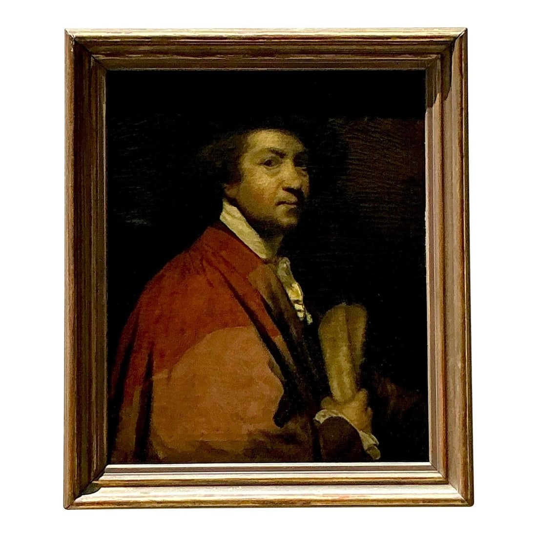 19th Century Regency Gentleman Oil Painting in Wooden Frame: 19th Century Regency Gentleman Oil Painting in Wooden Frame This 19th century Regency oil portrait depicts a gentleman in period attire, rendered with skilled brushwork and warm tones that create dept