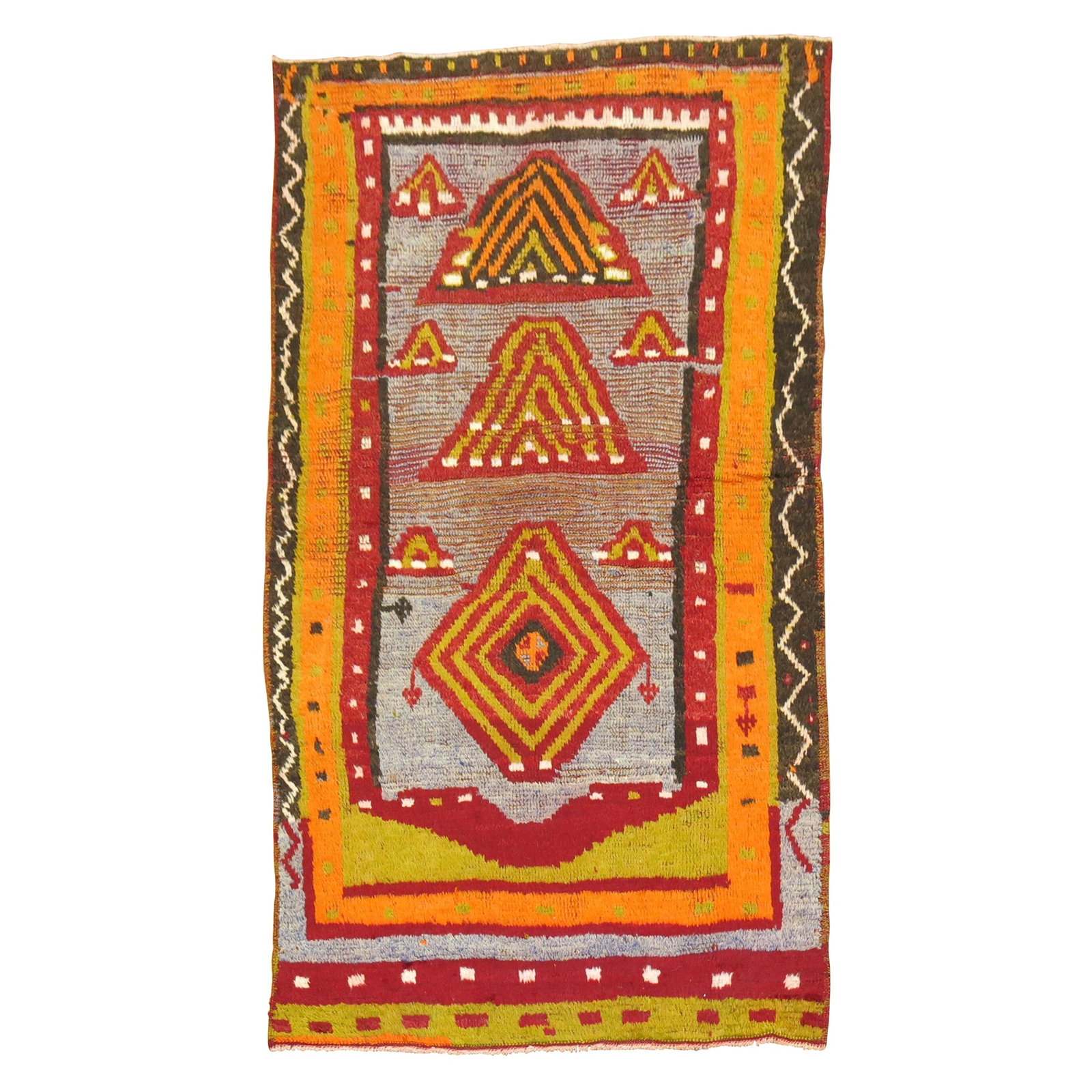 Vintage Turkish Tulu Rug Hand-Woven Angora Wool Hollywood Regency 3'6 x 5'9: Vintage Turkish Tulu Rug Hand-Woven Angora Wool Hollywood Regency 3'6 x 5'9 This exquisite Vintage Turkish Tulu Rug showcases a captivating Hollywood Regency style, crafted from luxurious angora and w