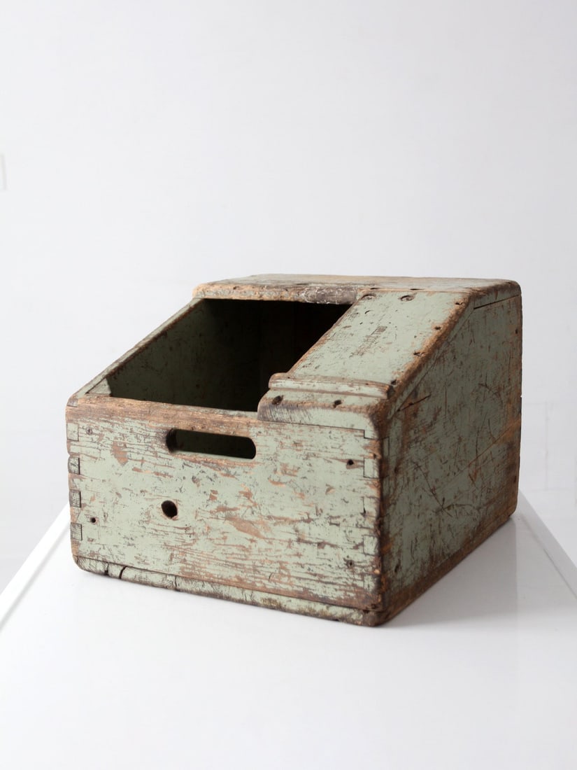 Bell System sloped-front wooden storage box 18 inch wide (1 of 17)