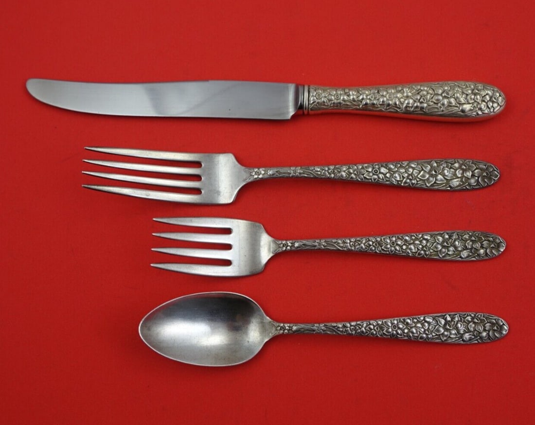Narcissus Sterling Silver 4pc Place Setting by National (1 of 3)